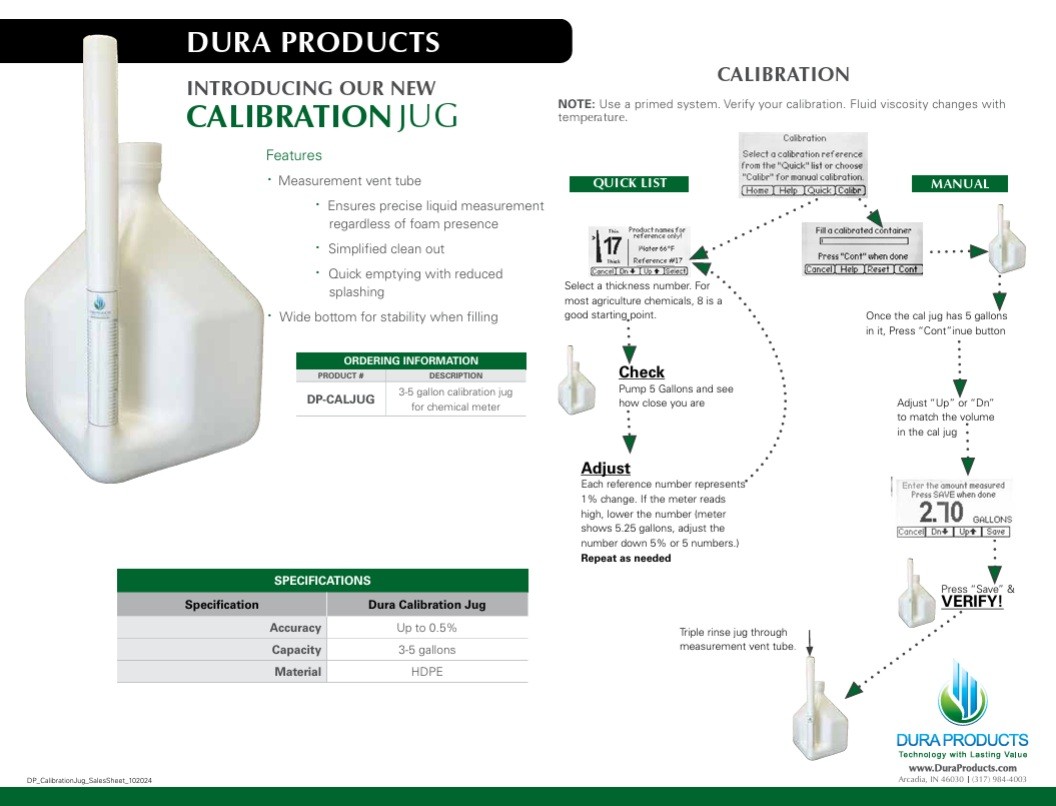 Dura Products Blow Molded Polyethylene 5 Gallon Calibration Jug – DP-CALJUG