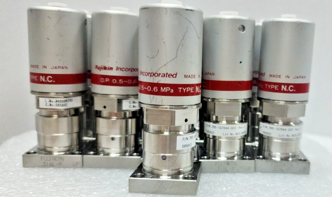 Lot of 16 Lam 766-197844-003 Rev C, Fujikin 565602 O.P 0.5~0.6 MPa Type NC,97068