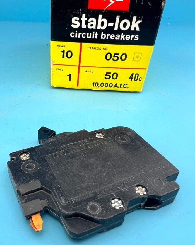 Federal Pacific 50 Amp 1 Pole Type NC Circuit Breaker FPE Stab-Lok Thin 20A *NEW