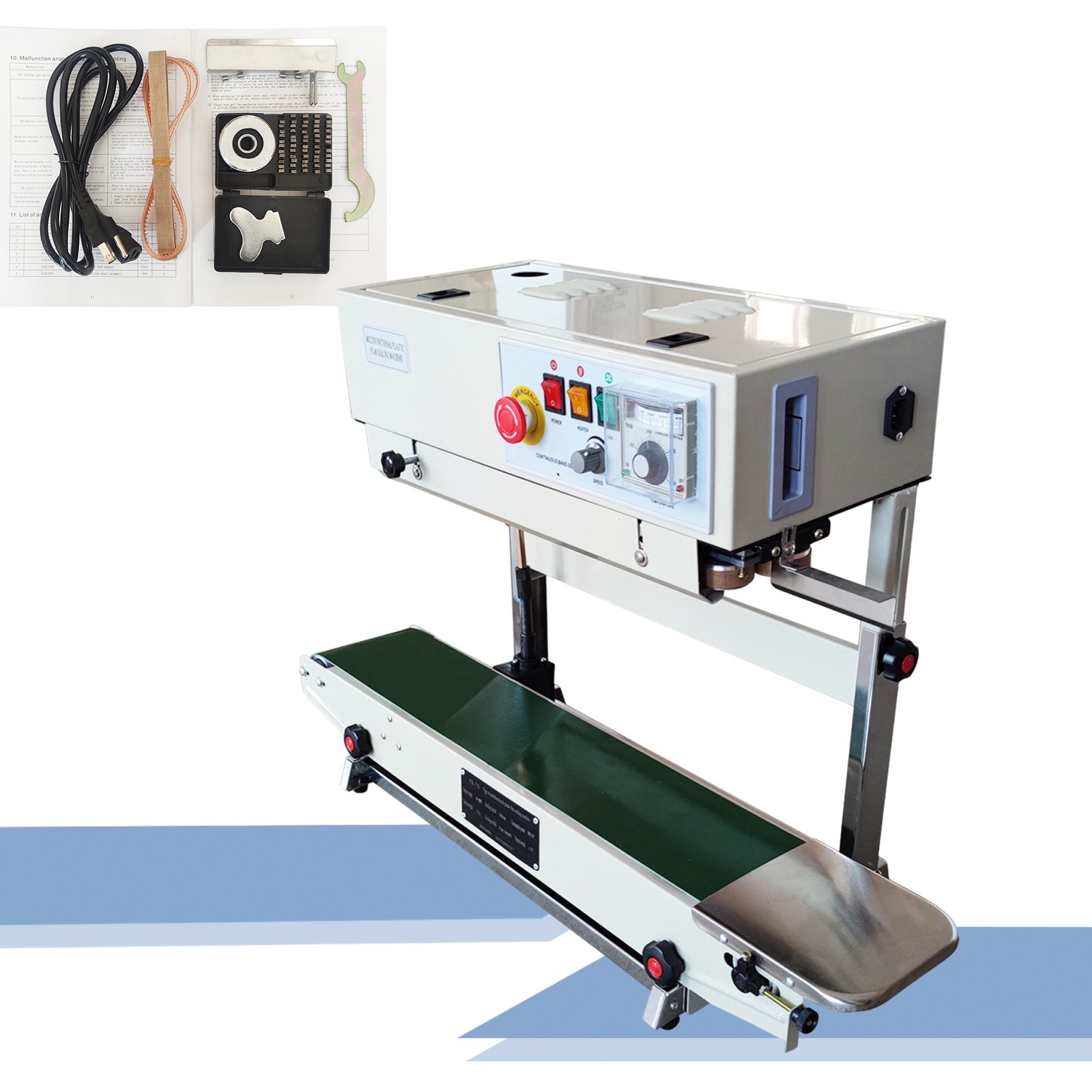 110V FR-770 Vertical Continuous Plastic Film Sealing Machine Bag Sealer 6-12MM