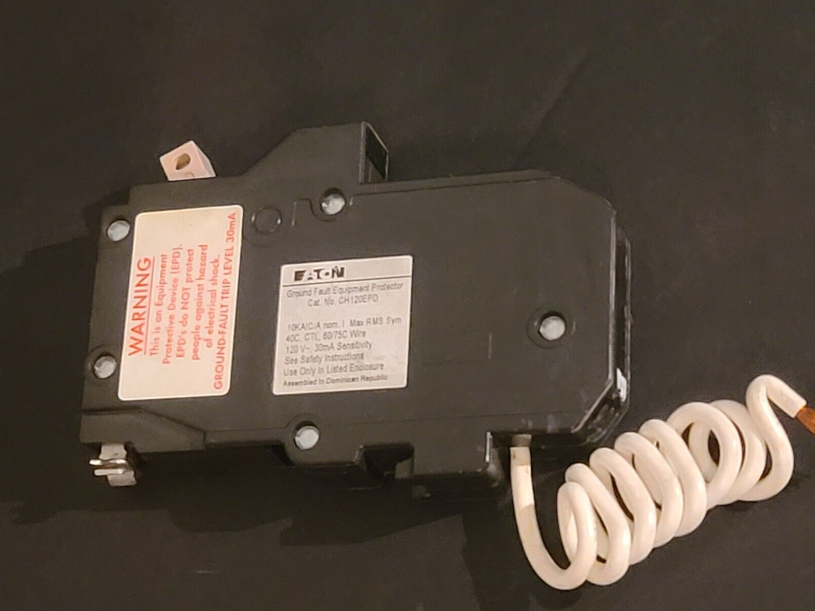 Eaton / Cutler Hammer CH120EPD Type CH Circuit Breaker 20 Amp 120/240 Volt AC