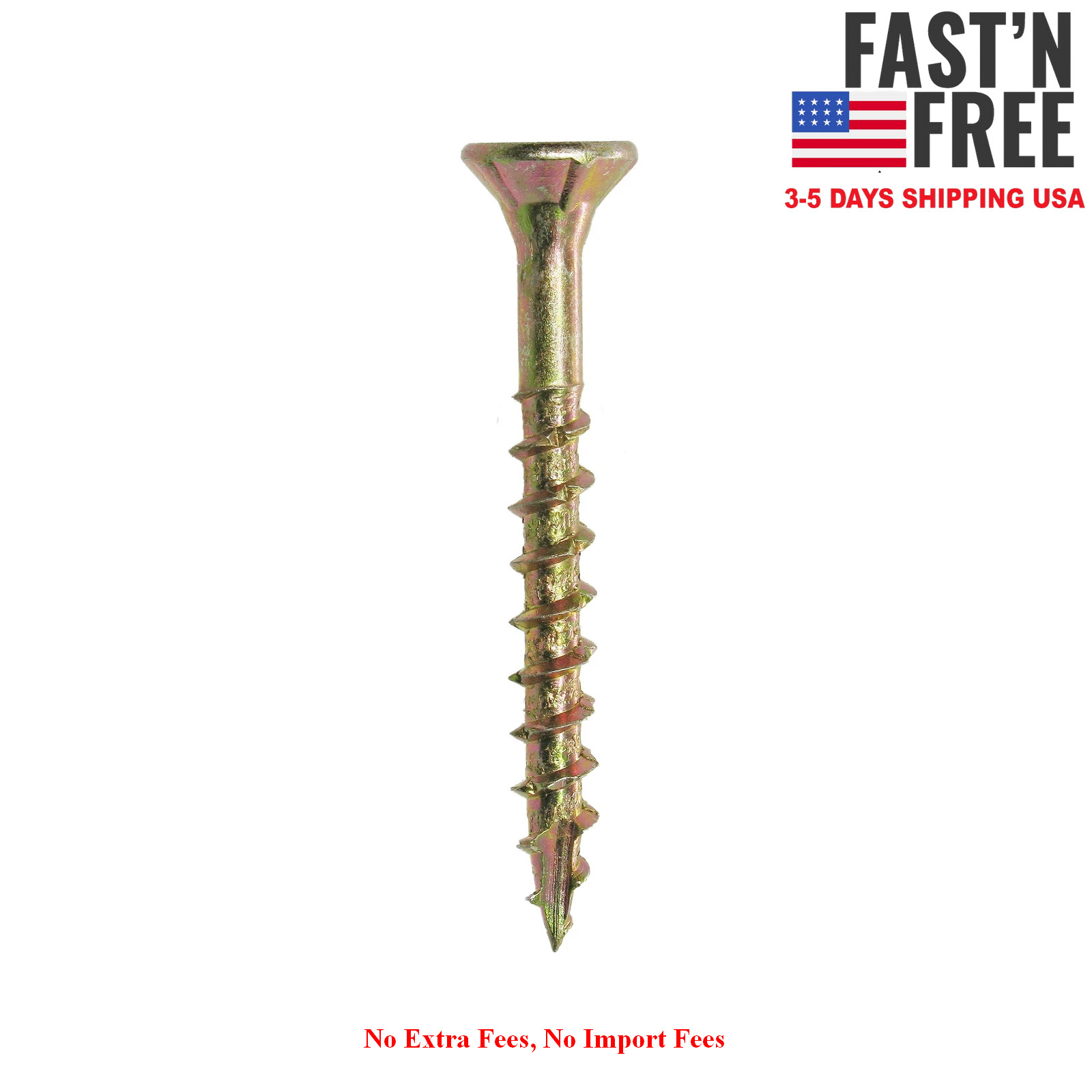 Grip-Rite #8 x 1-5/8 in. Star Drive Gold Construction Wood Screw 10 lb, NEW USA
