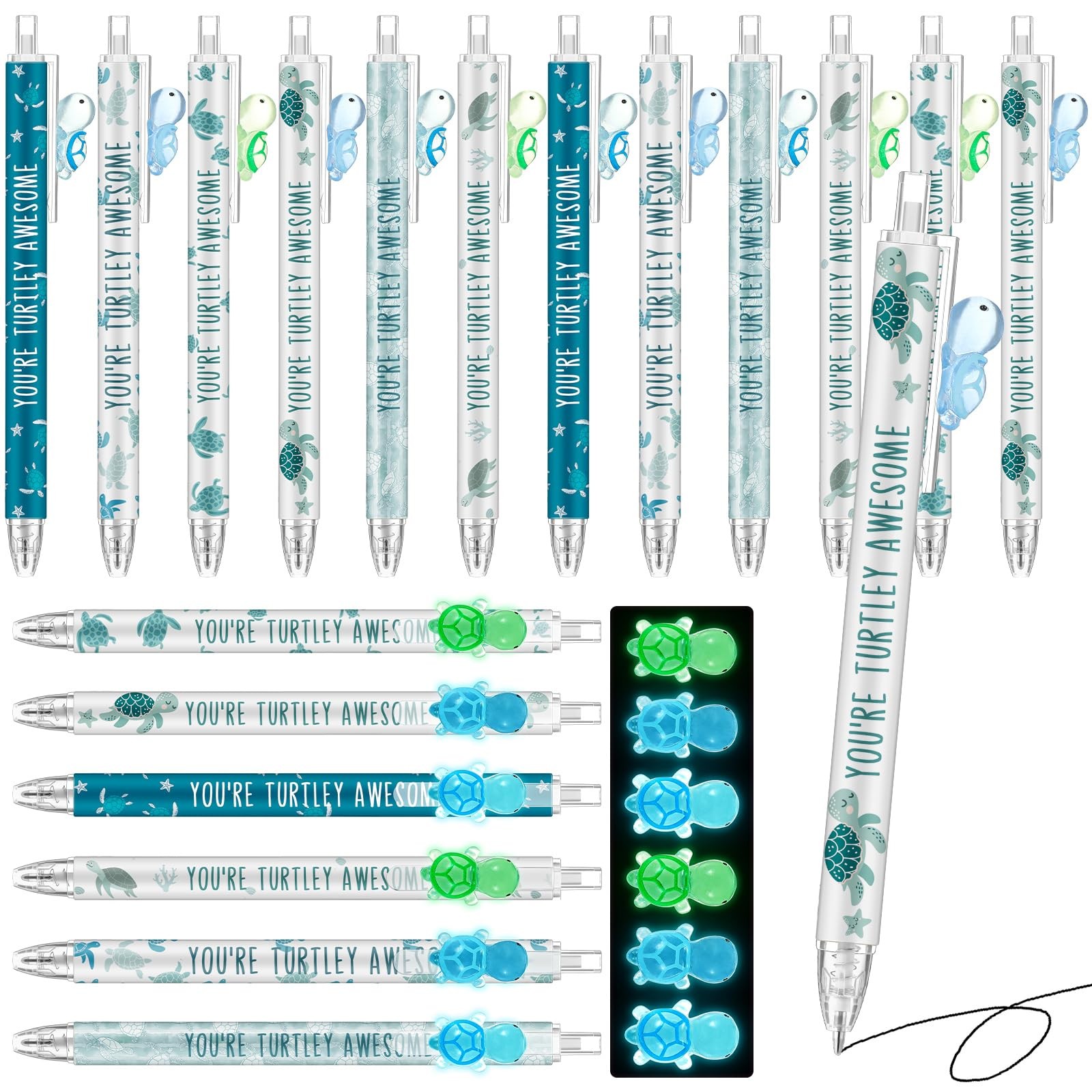 30 Pcs Sea Inspirational Turtle Pens Gifts Cute Ballpoint Pens Bulk Back to S…