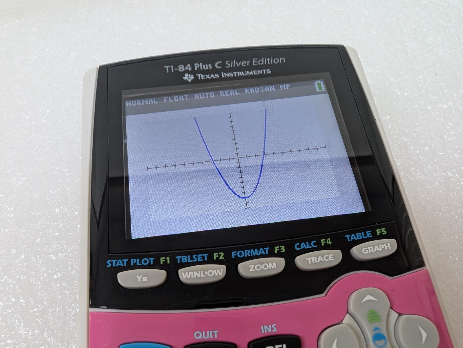 Texas Instruments TI-84 Plus C silver edition Graphing Calculator w/ pink cover