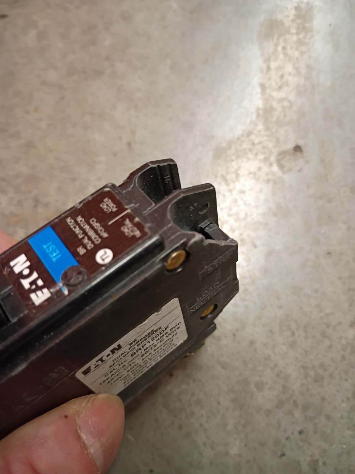 Eaton BRP120DF 120 20A 1-Pole Dual Function Circuit Breaker AFCI/GFCI READ DES.
