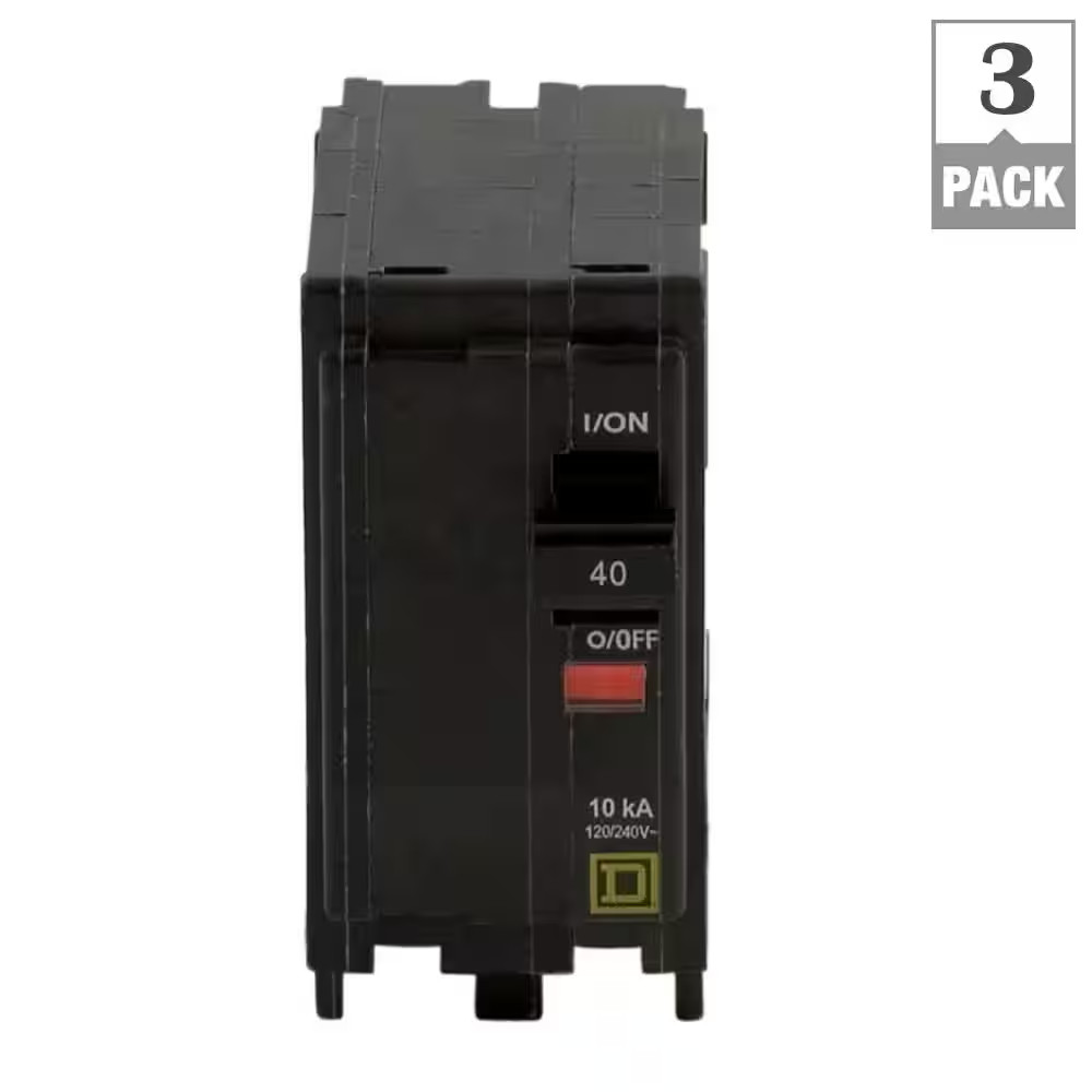 QO 40 Amp 2-Pole Circuit Breaker (3-Pack) Free Shipping New