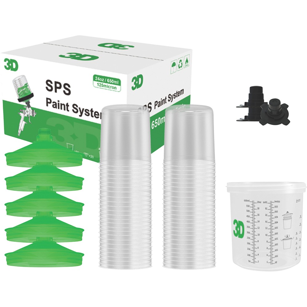 Speedy Paint System180 ml/7oz Set (190 mic lid) 3DD-K-SPS3-180-190