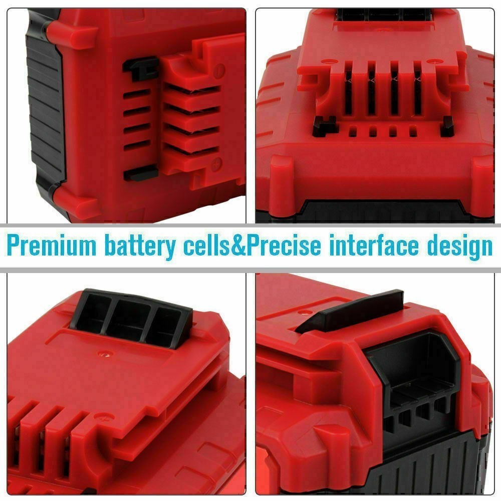 1-2PACK 8.0AH for PORTER CABLE 20 Volt Lithium-Ion Max PCC685L Battery &Charger