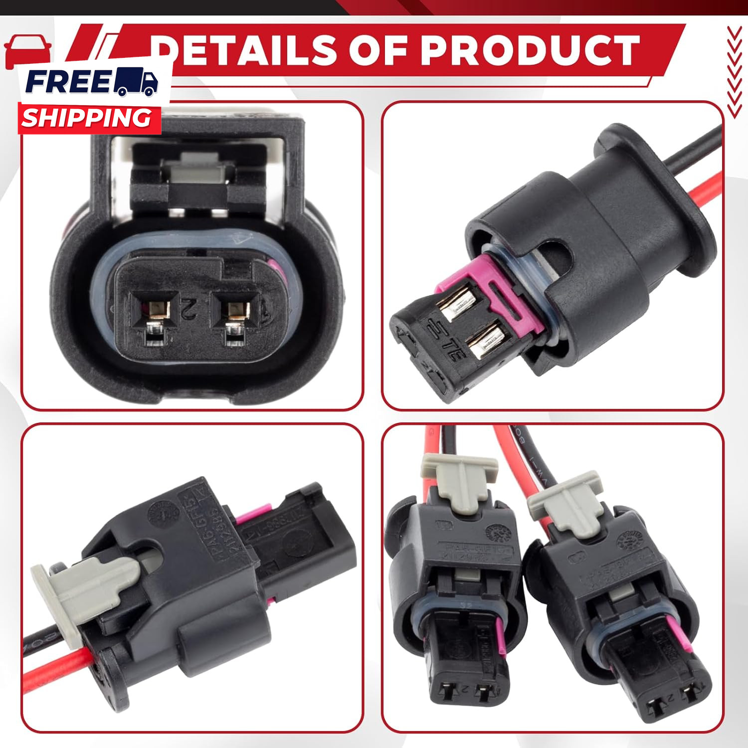 Side Marker Lights Pigtail Connector Wire Harness Fit for Dodge Charger 2015-202