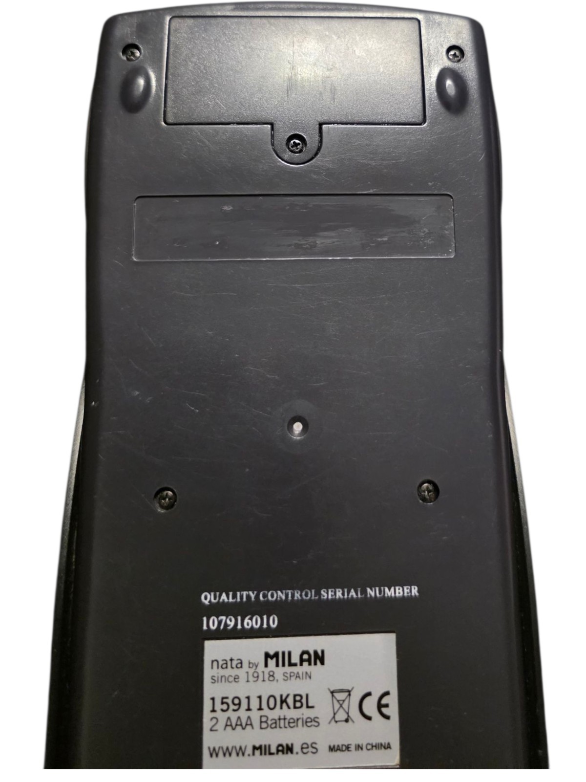 Nata By MILAN Scientifica M240 Black Calculator 2 Lines 1918 Spain W/ Grey Cover