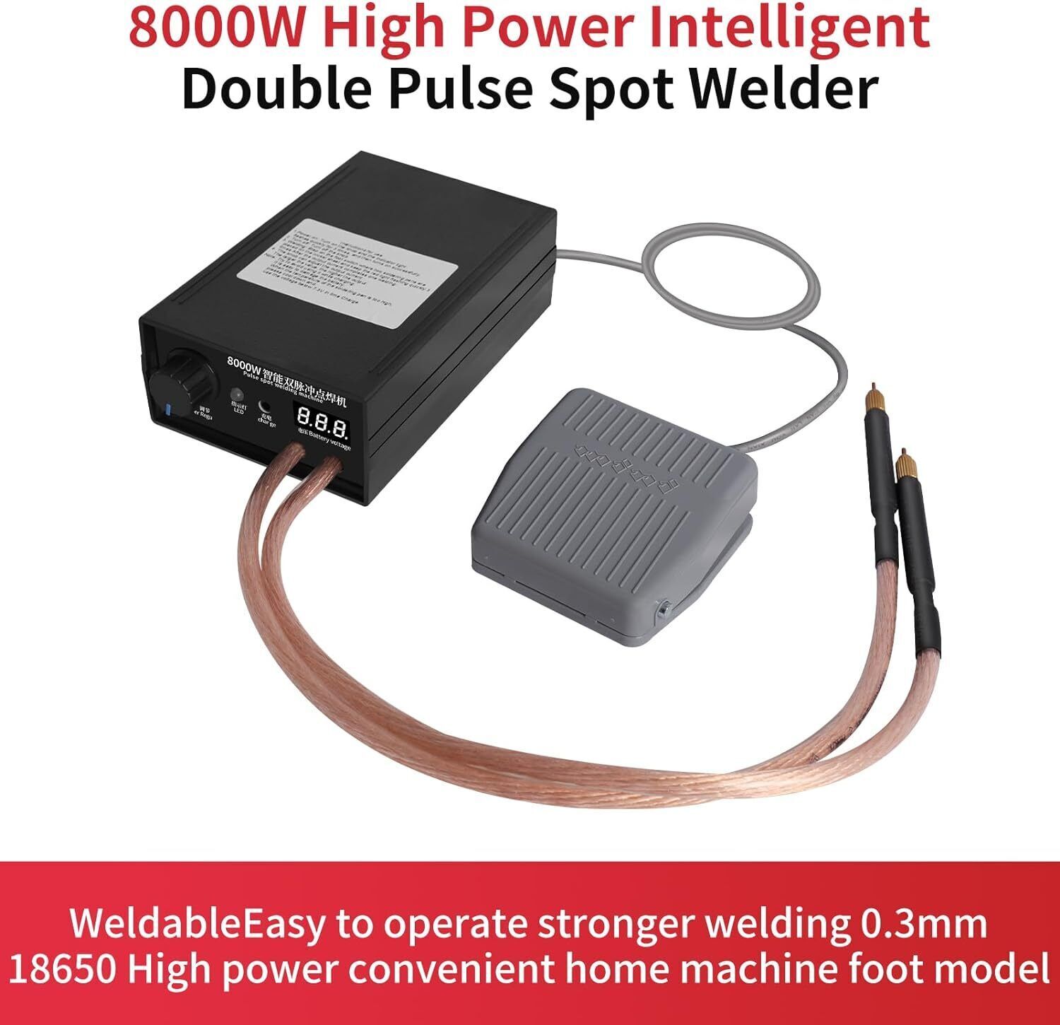 8000W Mini Spot Welder Machine DIY Kit Battery Spot Welding Pen ToolsSoHKQr