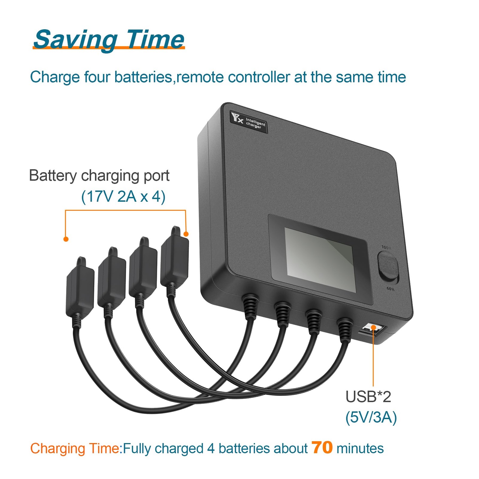 Lyongtech Display Battery Charger For Dji Avata 2Full And Storage Charge Lcd 6