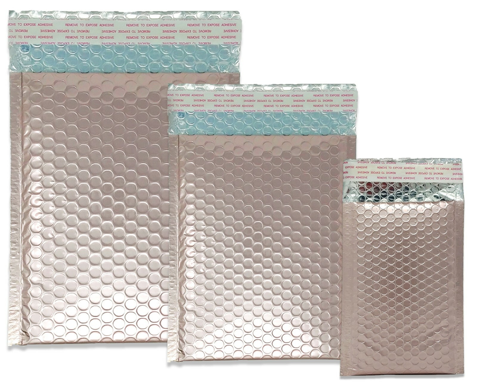 3 Sizes, 4×8, 6X10, 8X12 Assorted Combo Pack Padded Metallic Bubble Mailers Poly