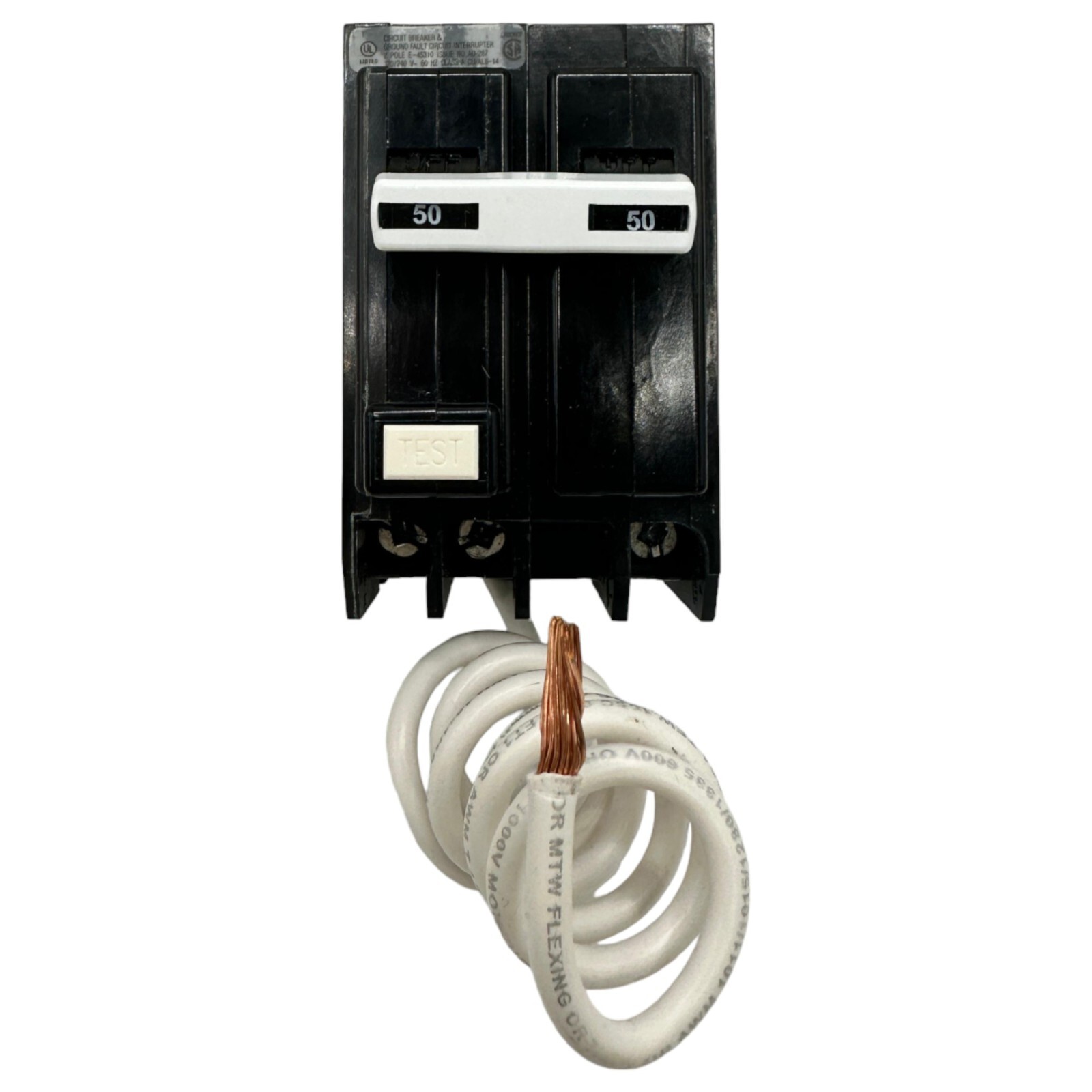 GE THQL 2150GFT / GFCI 50 AMP DOUBLE POLE 240 VOLT GFCI CIRCUIT BREAKER