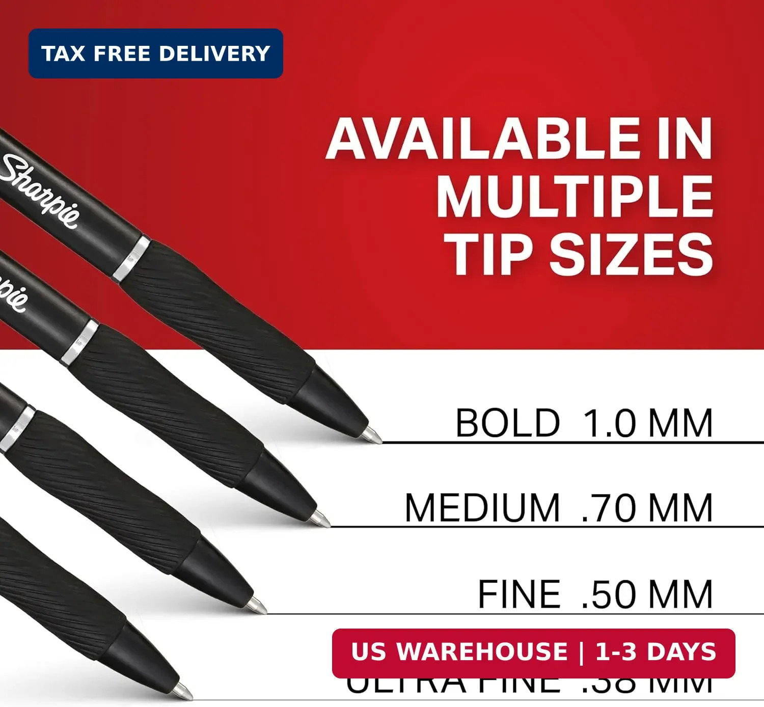 Sharpie S-Gel Pens, Medium Point (0.7mm), Black Ink, 4 Count – Ideal for Writing