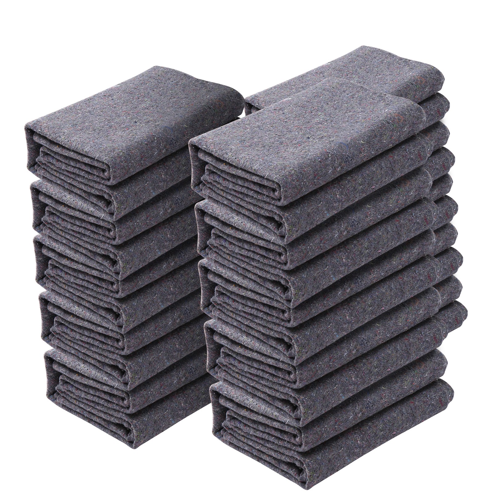 VEVOR Moving Blankets Packing Blankets 72″ x 54″ Furniture Pads 12-Pack 21 lb/dz