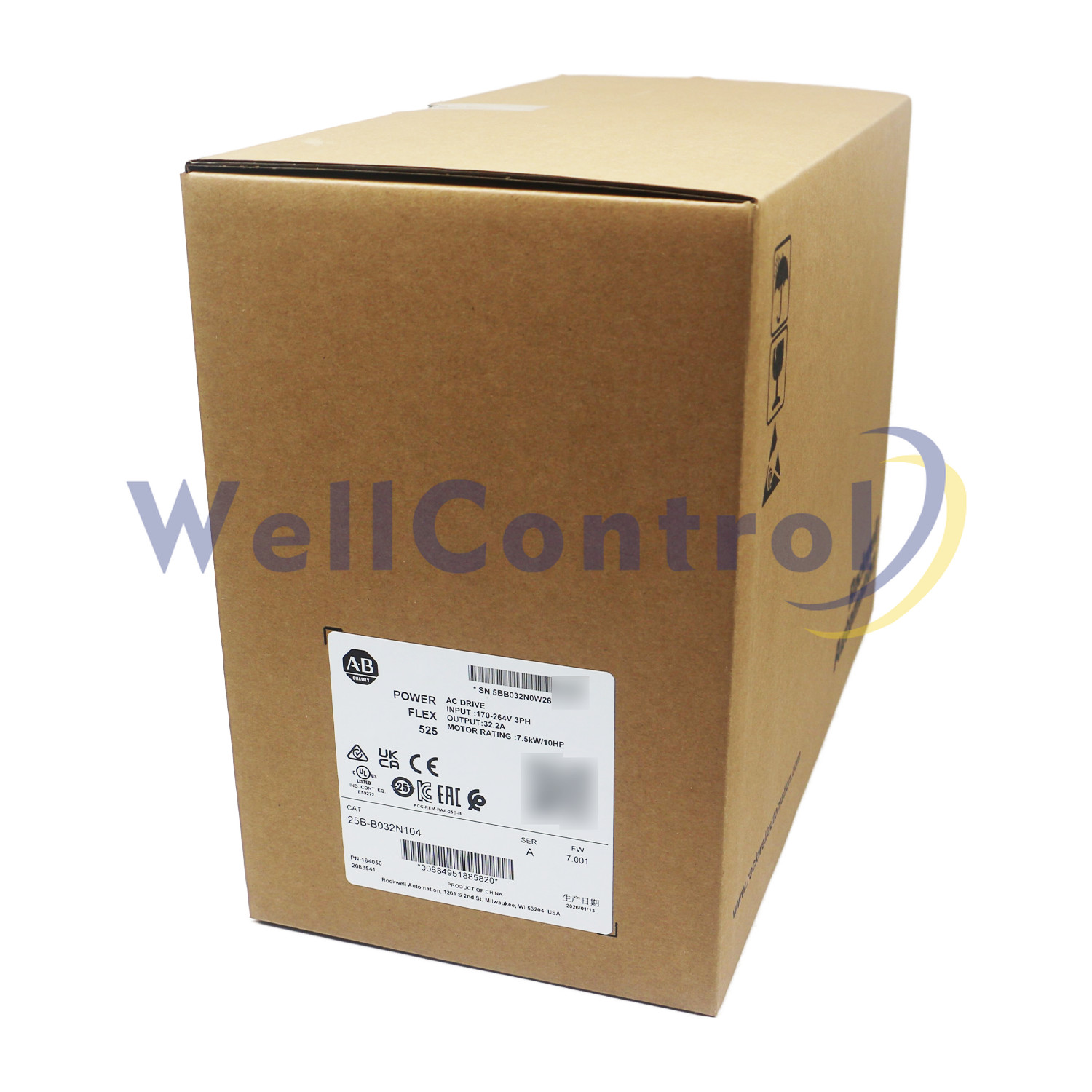 New Allen Bradley 25B-B032N104 PowerFlex 525 7.5kW (10Hp) AC Drive No Filter