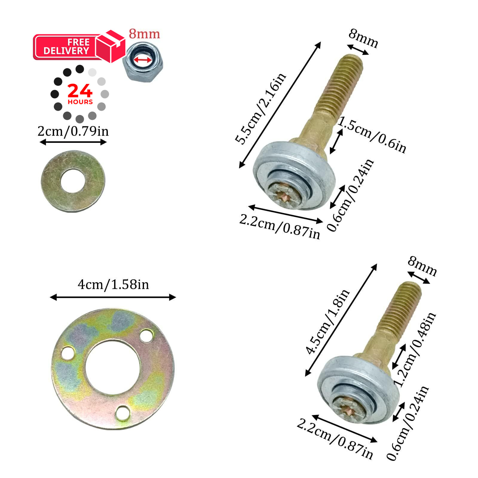LJZP 4 PCS Furniture Rocking Chair Bearing 1 in x 1 x 2.2 in, Iron