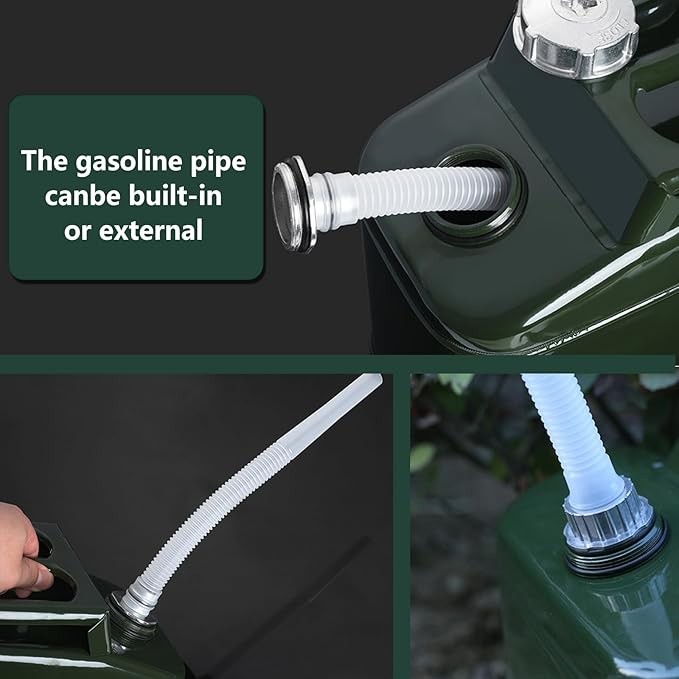 2PCS Jerry Can 5 Gallon 20L Can Metal Tank Emergency Backup Off-road