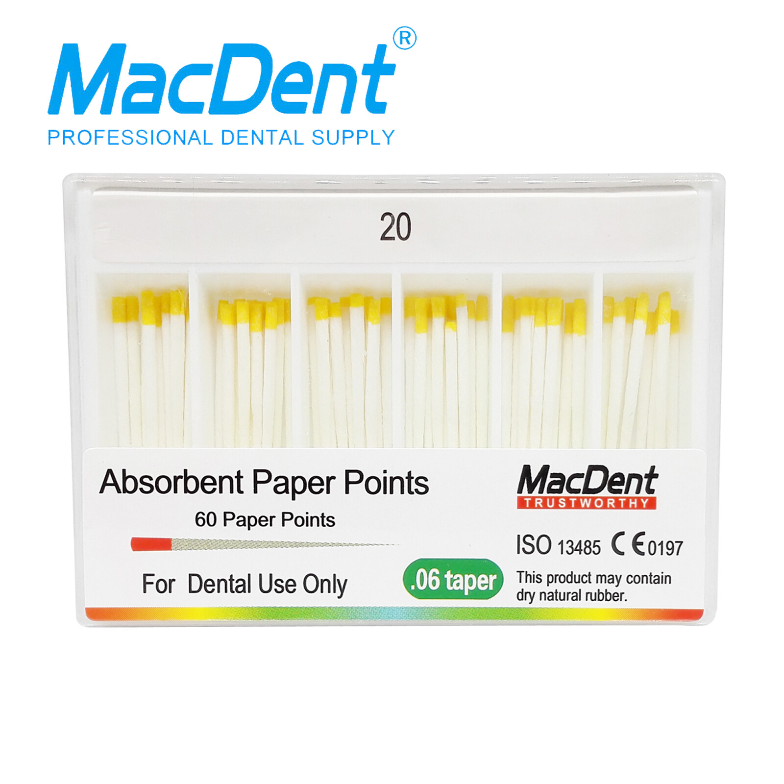 MacDent Dental Gutta Percha Points Absorbent Paper Points Endodontic Root Canal