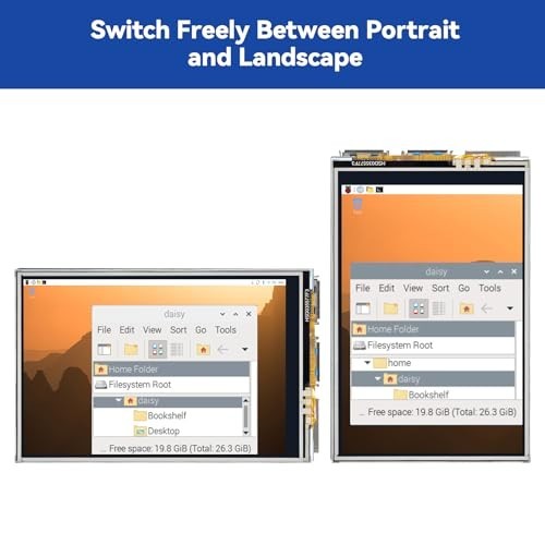 3.5″ Touch Screen IPS LCD Monitor for Raspberry Pi 5/4B/3B+/Zero 2W, 50 FPS, 65K
