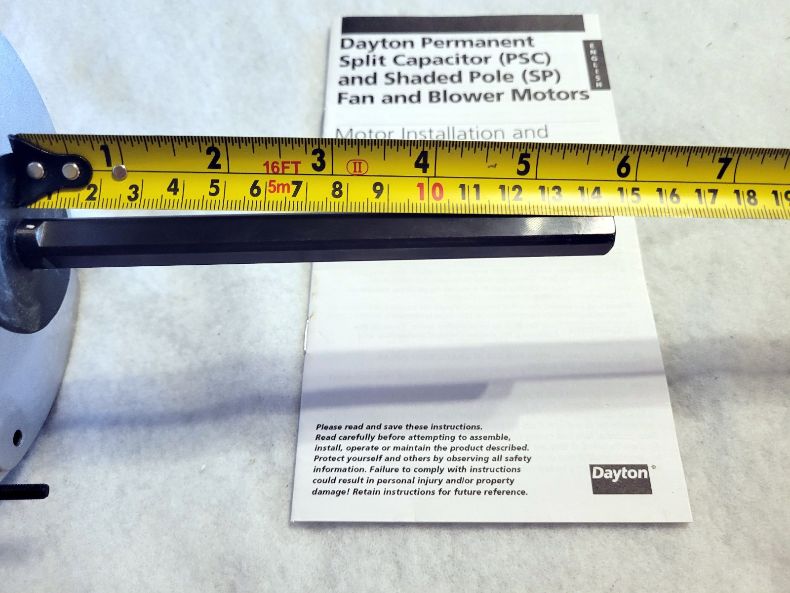 Dayton 4M205BJ Enclosed Condenser Fan Motor 208-230V, 1075 RPM, New Open Box