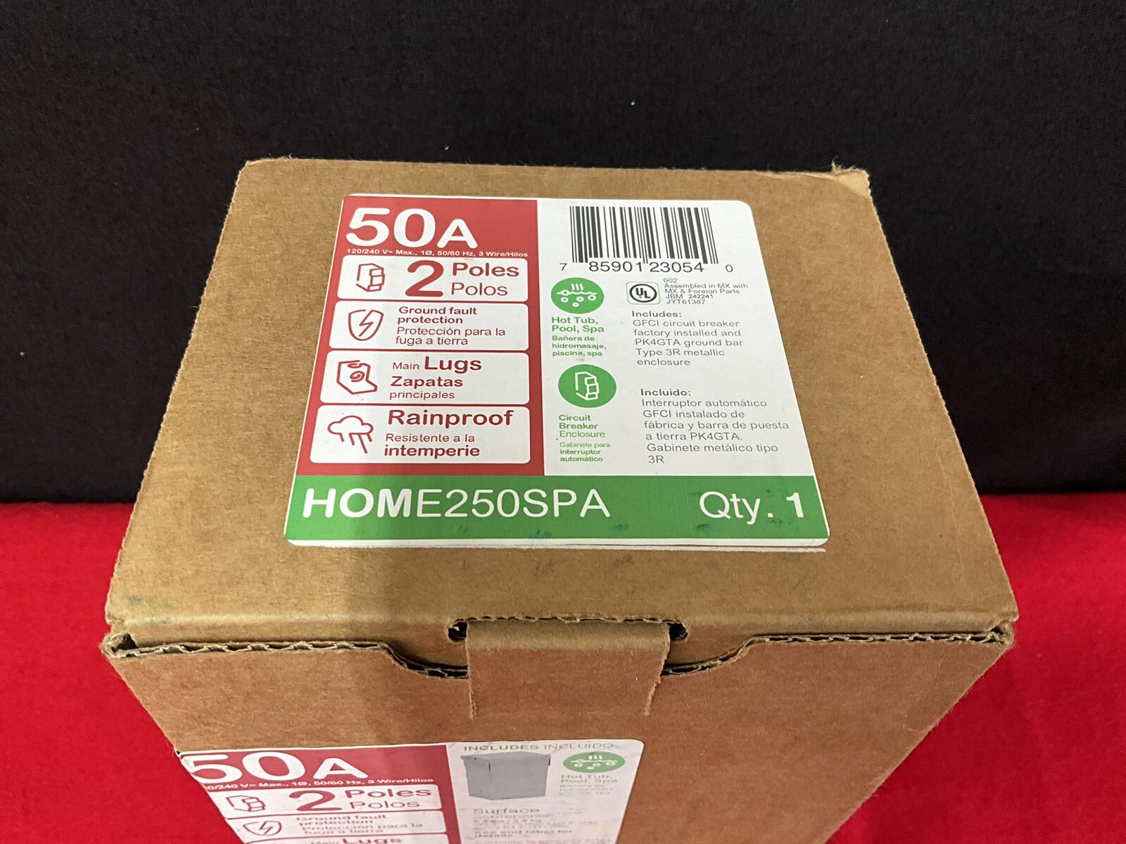 Square D HOME250SPA Homeline 50A Enclosed Main Breaker