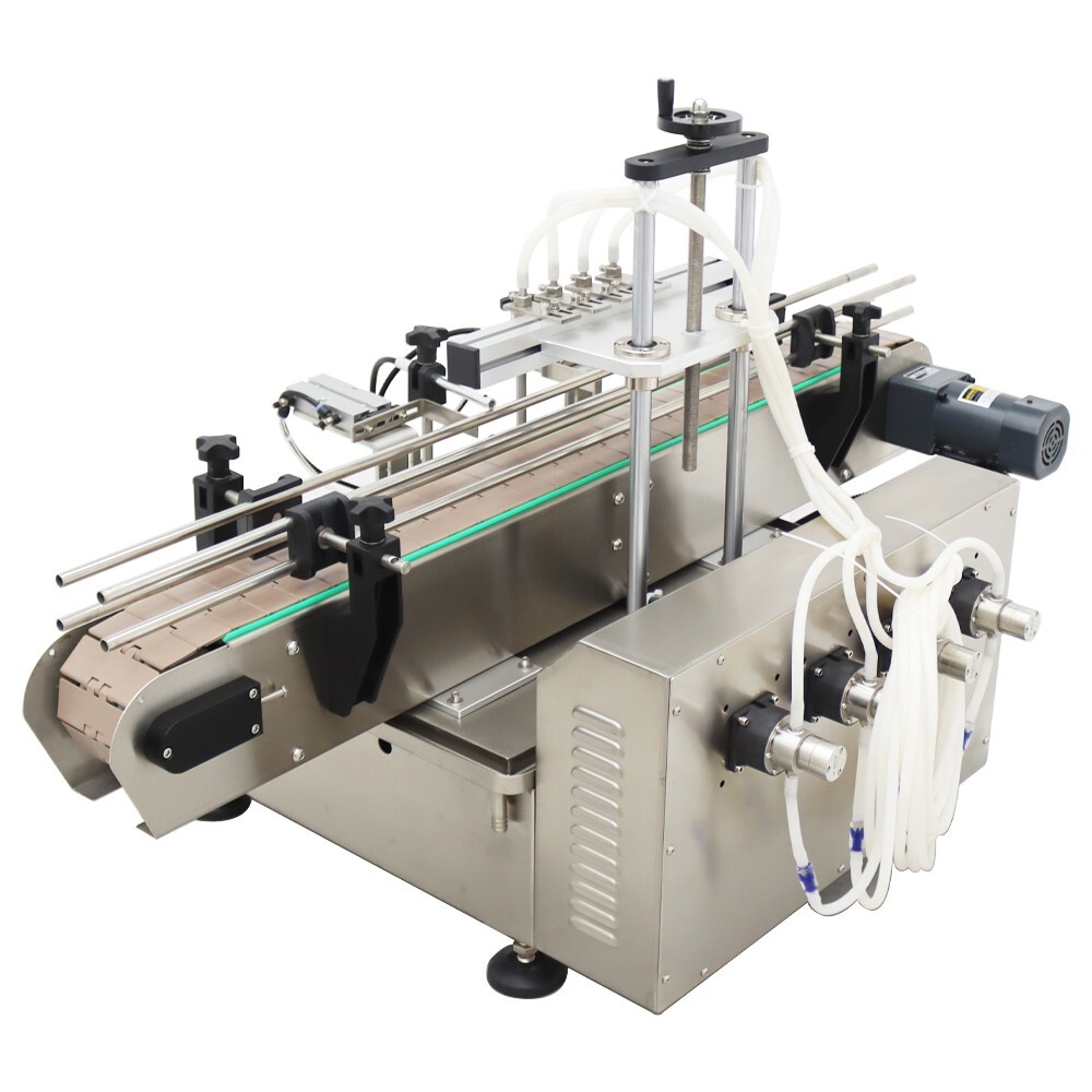 Desktop Four Head Magnetic Pump Filling Machine 4-30Bottles/min 8mm Nozzle