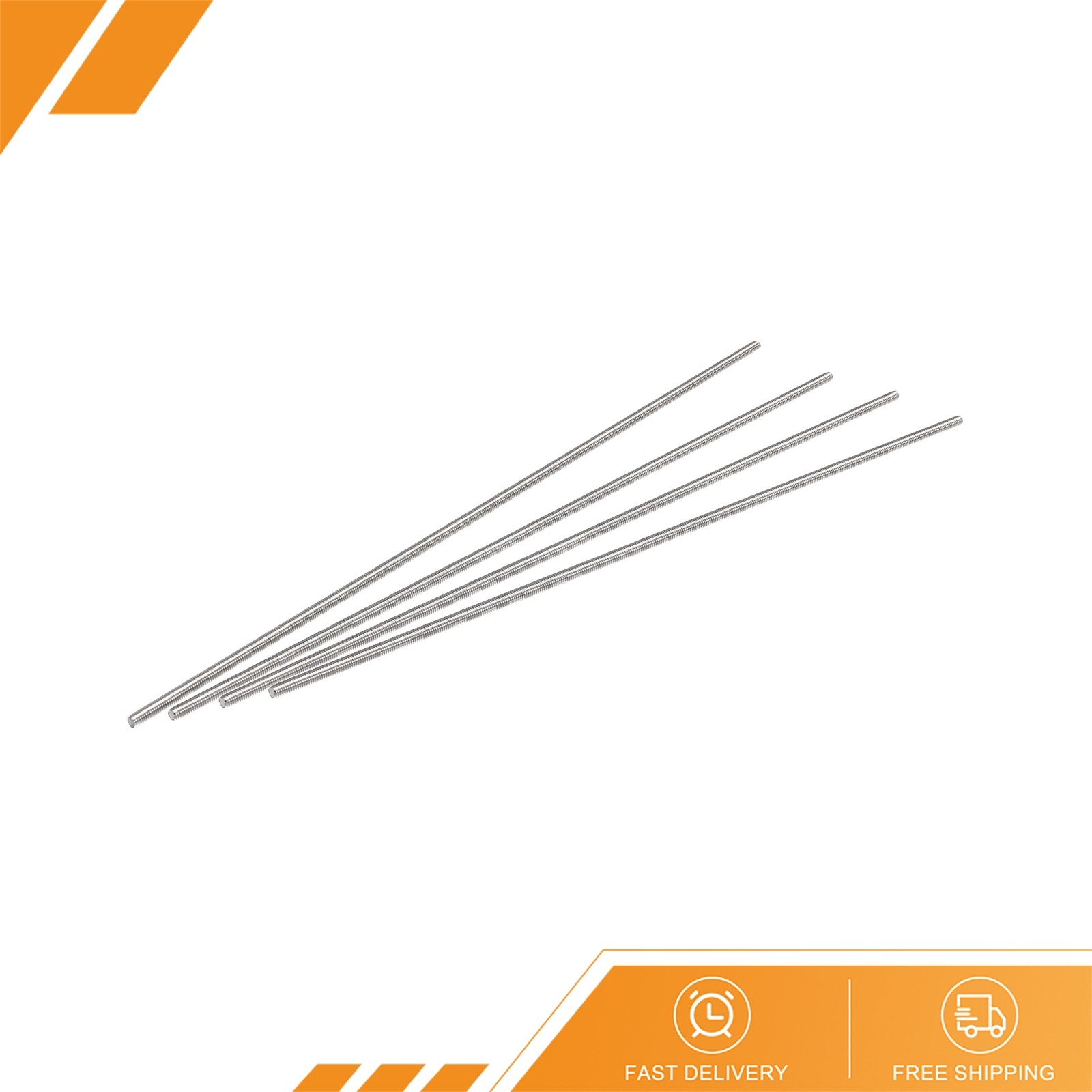 4pcs – M4 x 250mm Fully Threaded Rod 304 Stainless Steel Right Hand Threads
