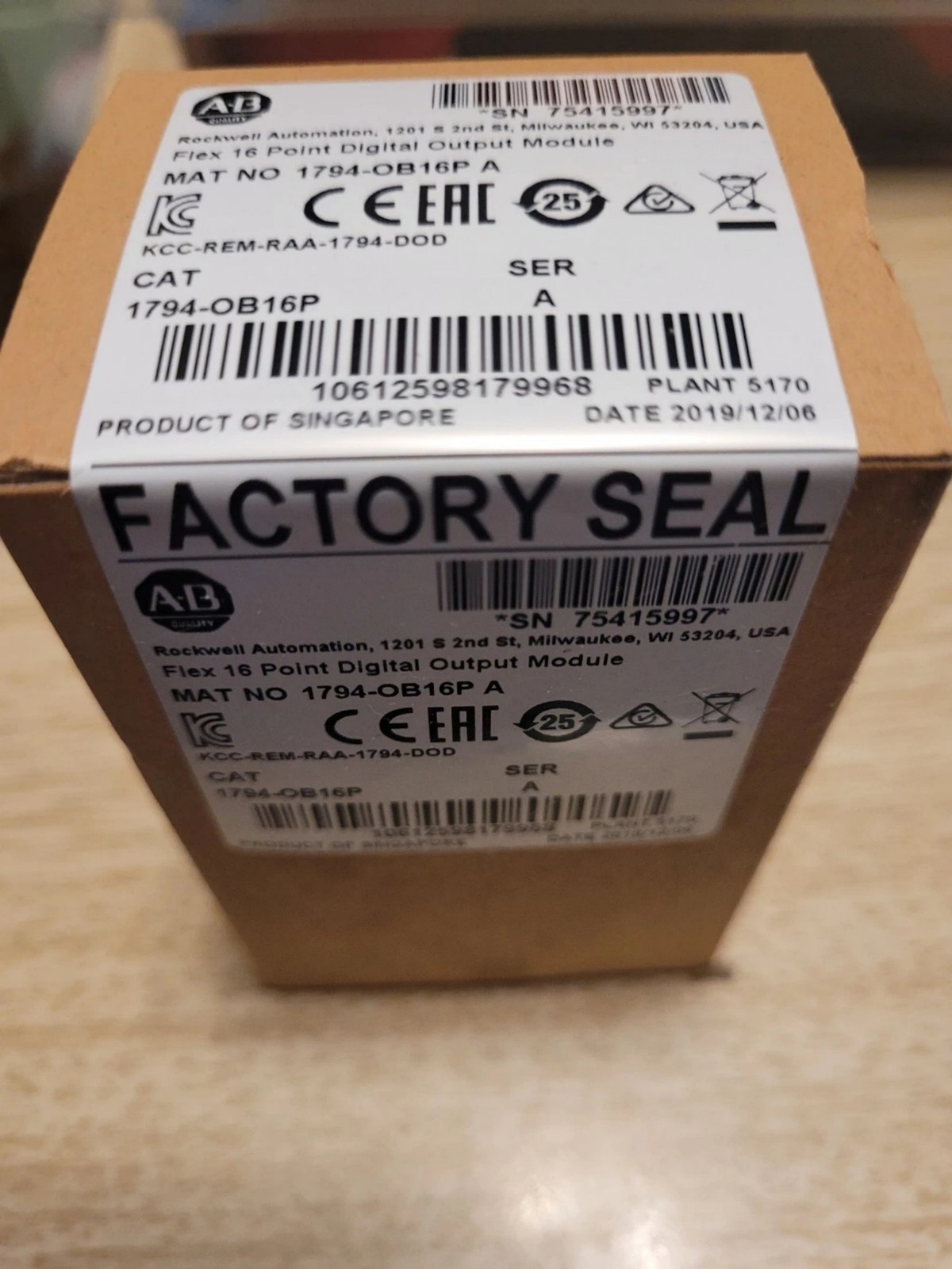 Brand New AB 1794-OB16P/A Flex 16 Point Digital Output Module 1794OB16P serA US