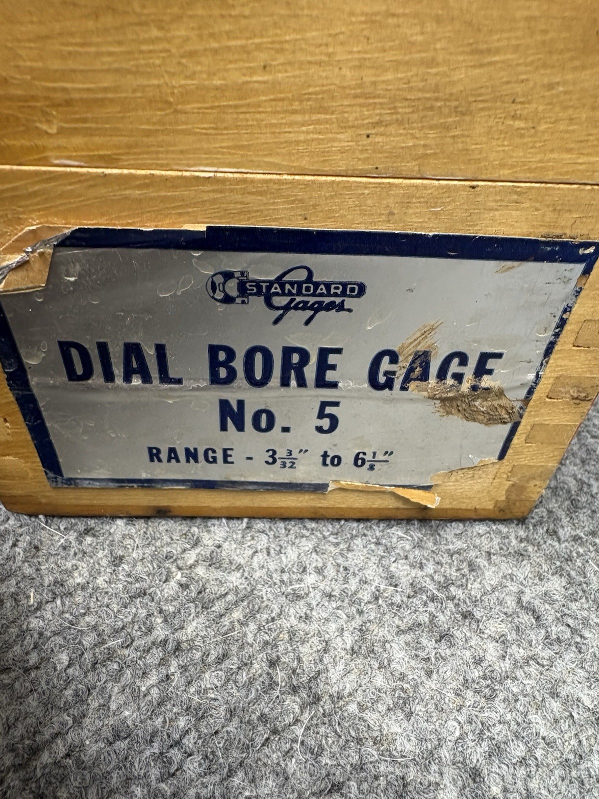 Standard Gage Company No 5 Dial Bore Gage 78MM-155MM 3.09″-6.625” 53374LR READ