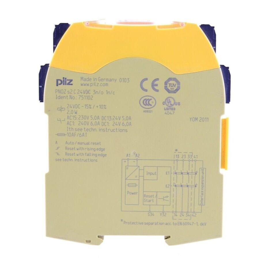 1 PCS 751102 NEW PILZ PNOZ 751102 s2 24VDC 751102 Safety Relay