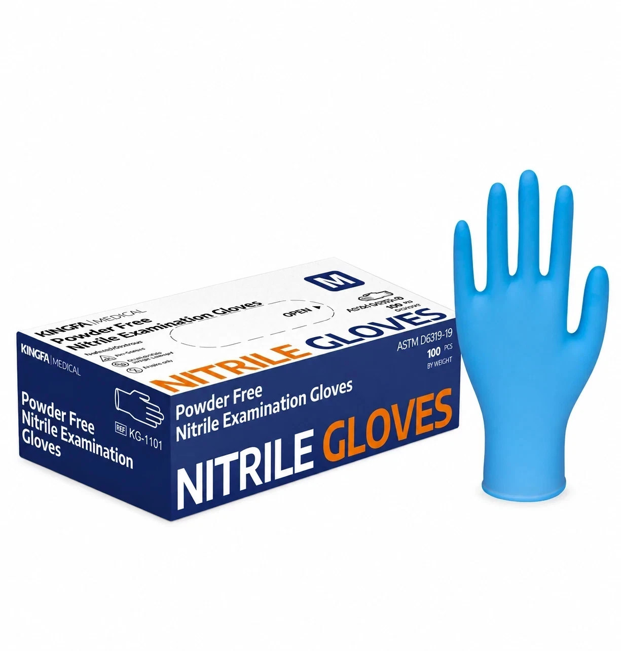 KingFa Medical Nitrile Gloves Latex Powder Free D6319-19 200pc, 500pc, 1000pc