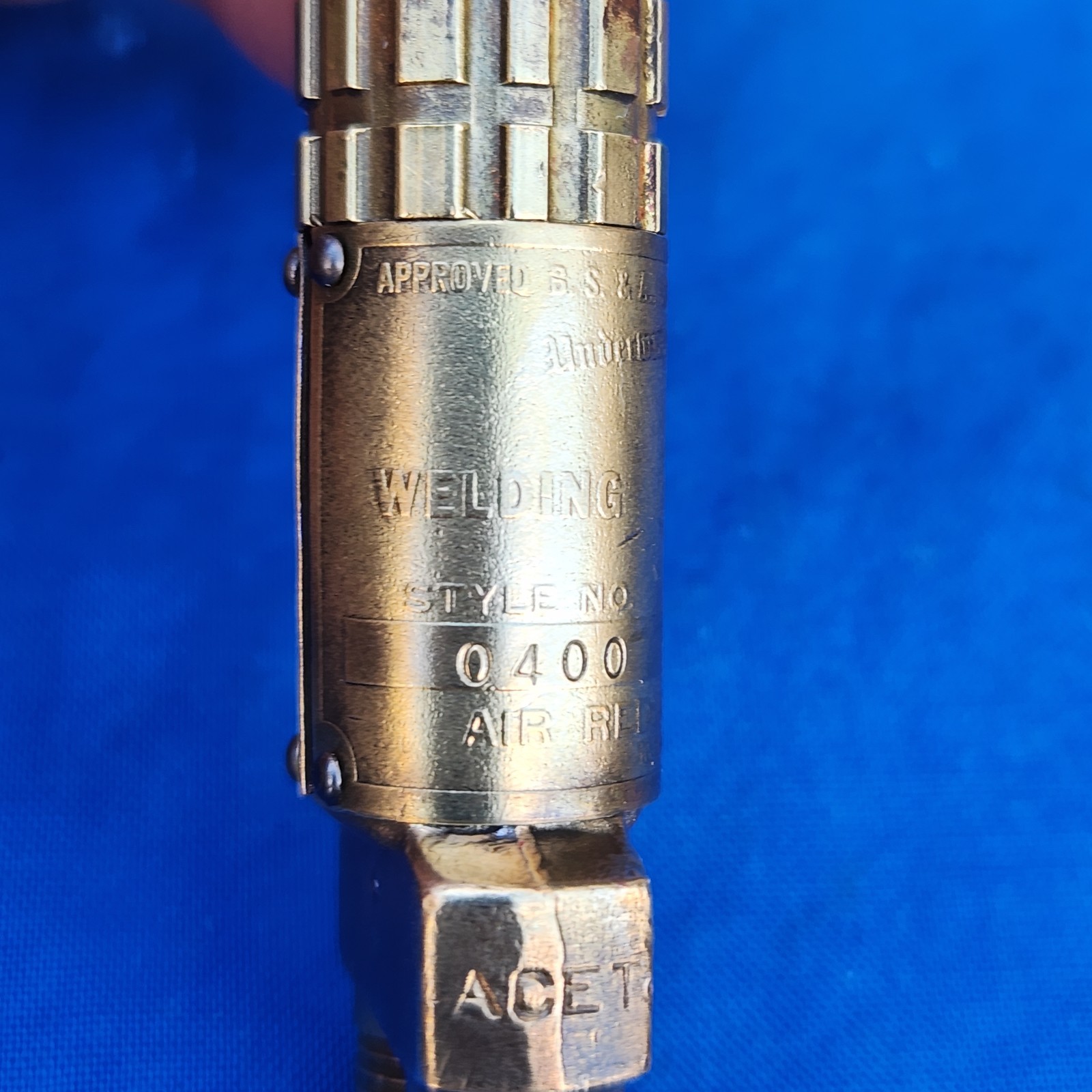 Vintage Airco Style 400 Welding Torch ‘corn cob’ handle w/1490 Style 112-0 Tip