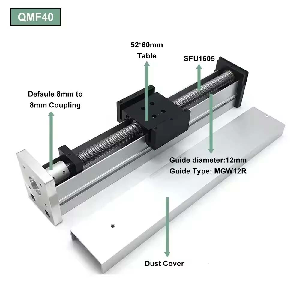 Linear Actuator Slide Table Sealed Nema23 motor Kit Ball Screw for PCB Drilling