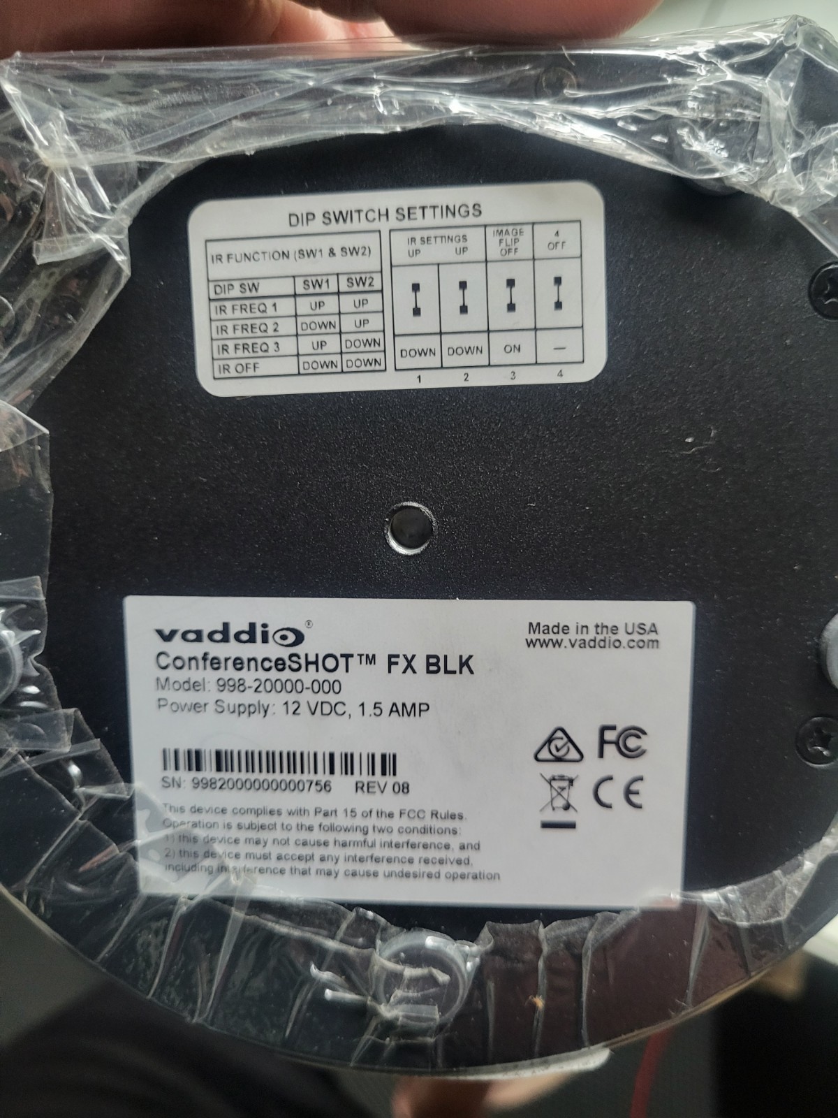 Vaddio ConferenceSHOT FX BLK 998-20000-000 Conferencing Camera