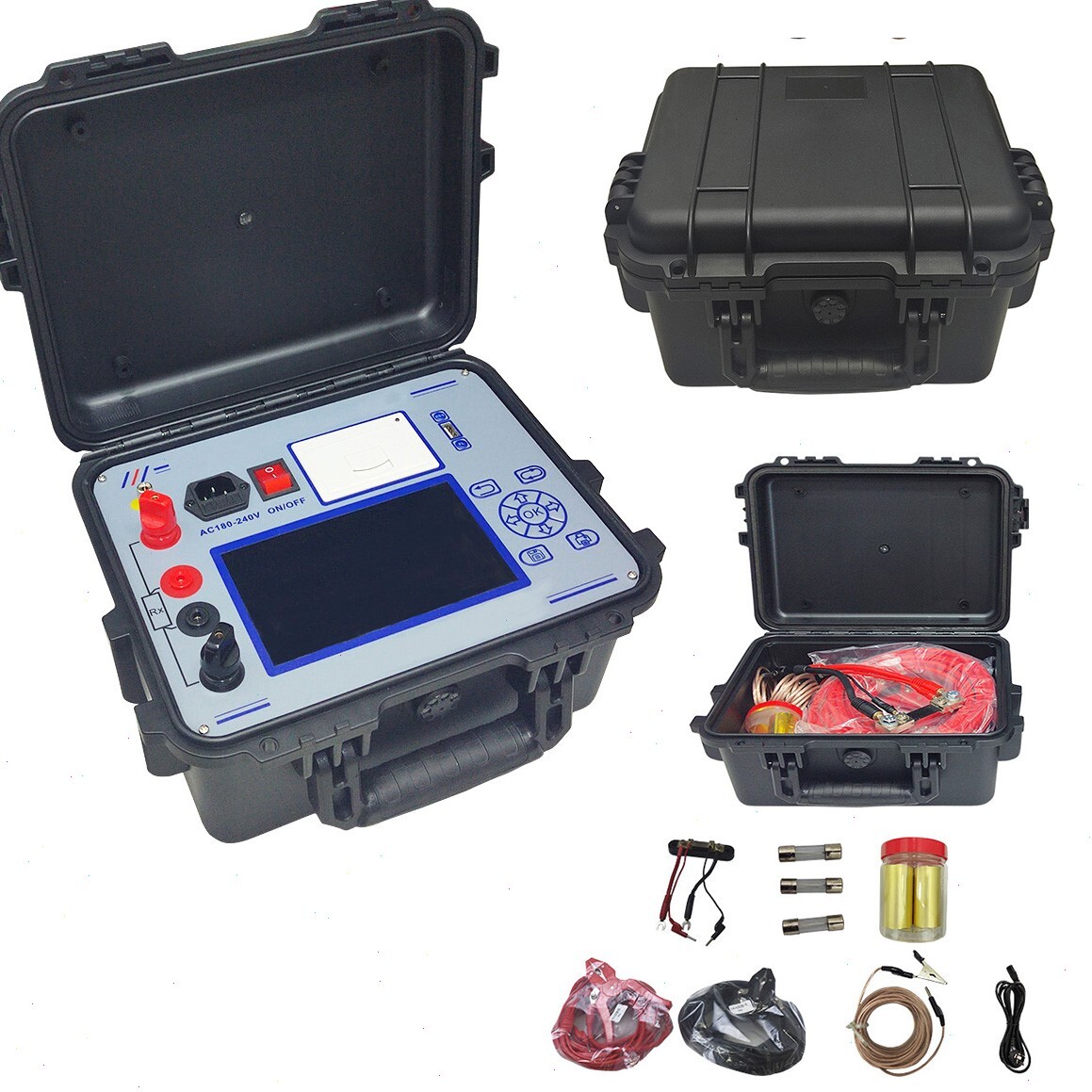 Loop Resistance Tester with Current 100A Range 0-50mΩ Bulti-in Printer