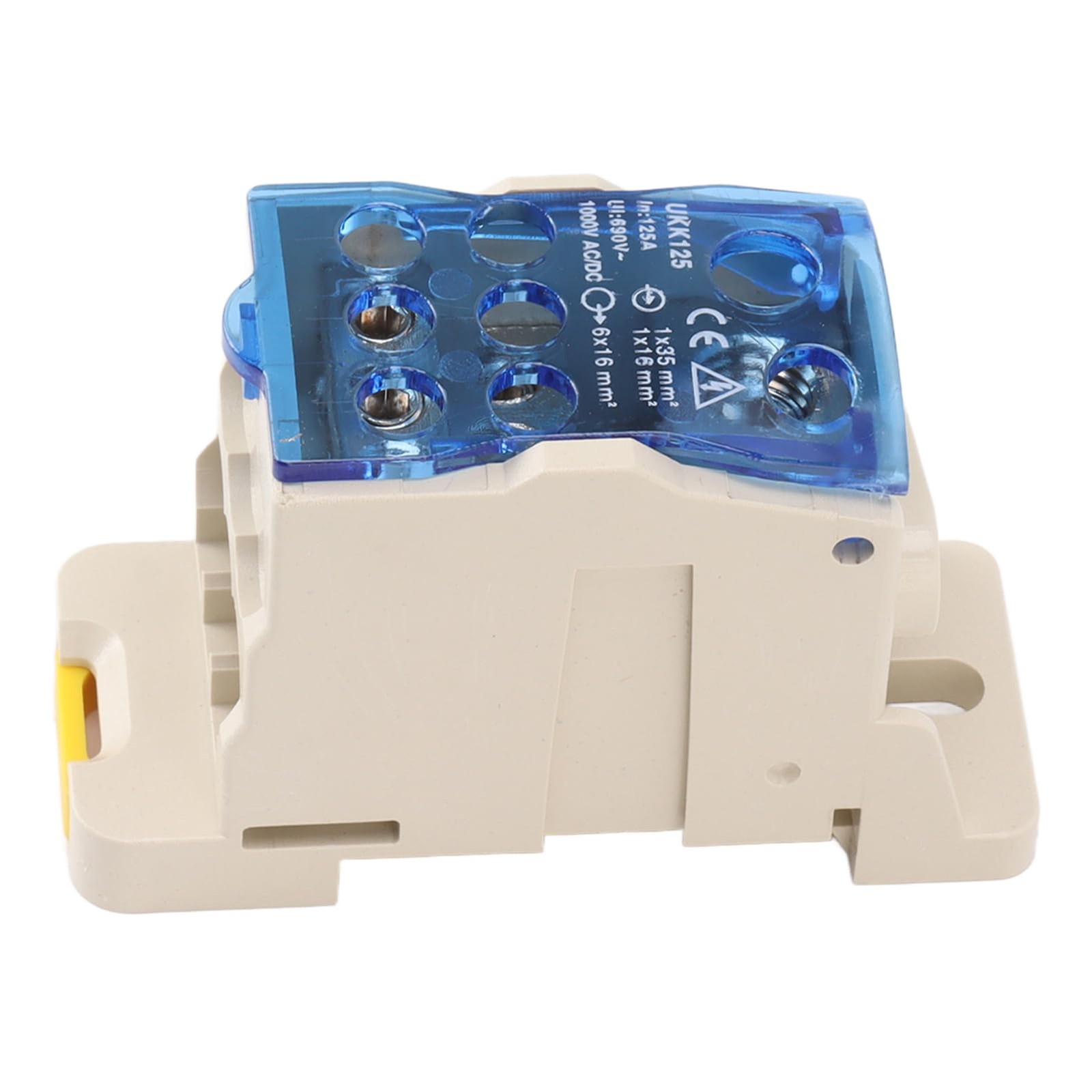 DIN Rail Power Distribution Box, 125A, AC DC 1000V, Terminal Block Connector