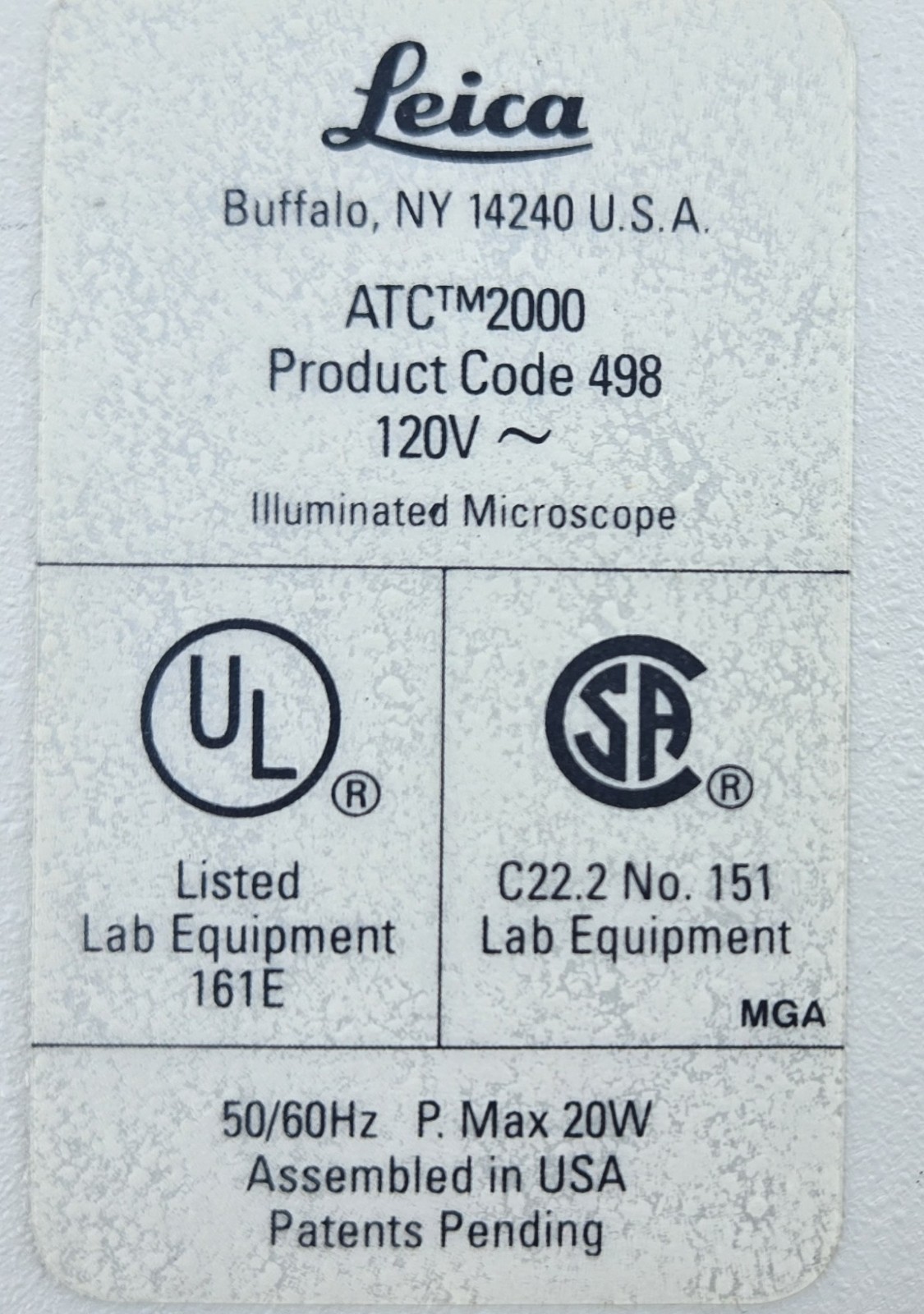 LEICA ATC 2000 MICROSCOPE OBJECTIVES 4 X/ 10X/ 40X/100X/ (INV02 BINX001C)