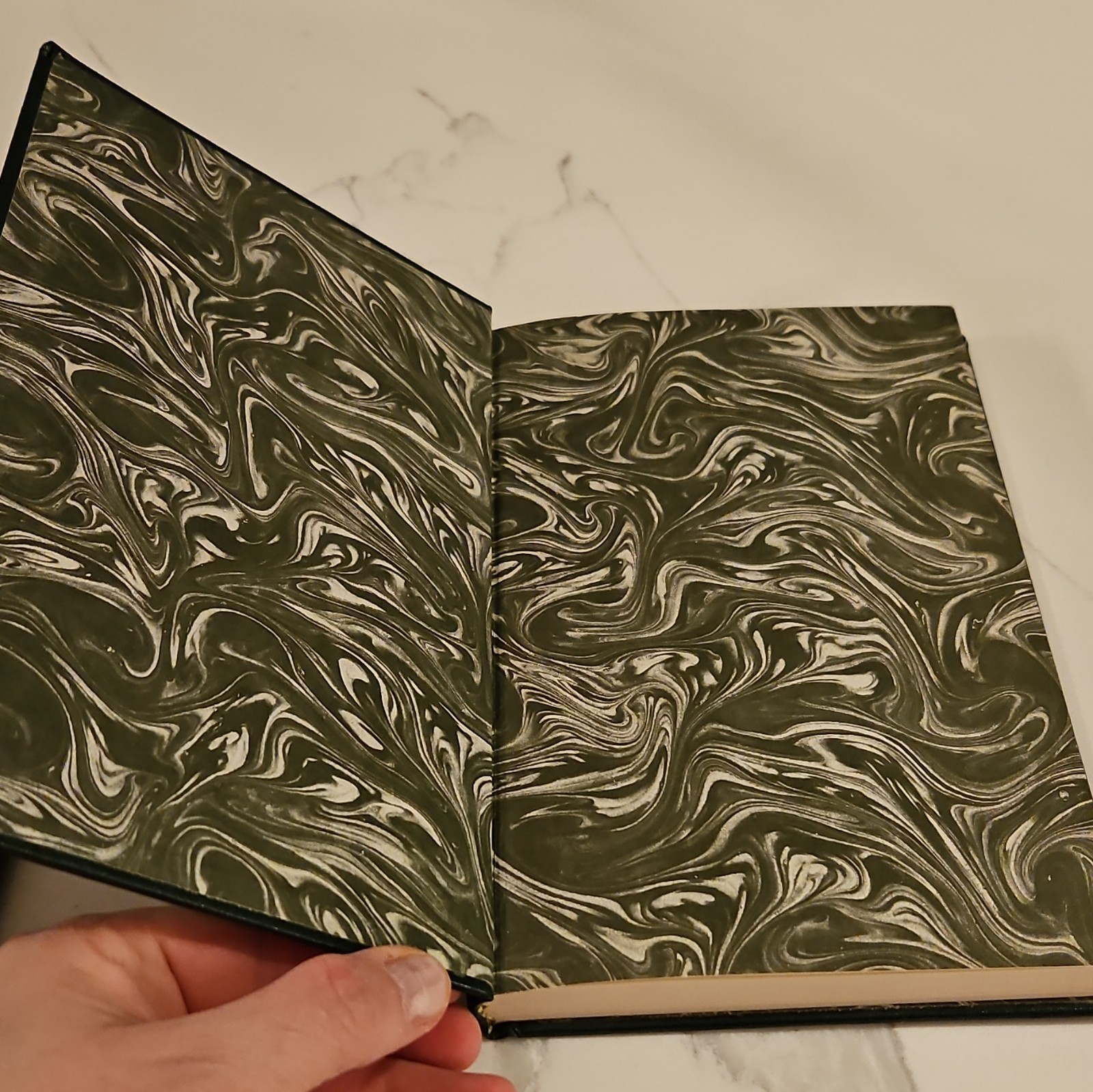 Vintage Leather Journal – Anything Book Green With Gold **Never Used** 1977