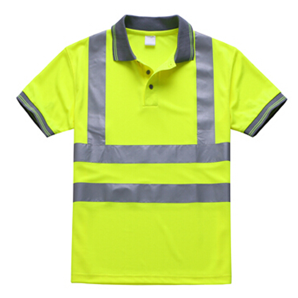 CNSS Mens High Visibility Reflective Fast Drying Night Sport T-shirt Safety Vest