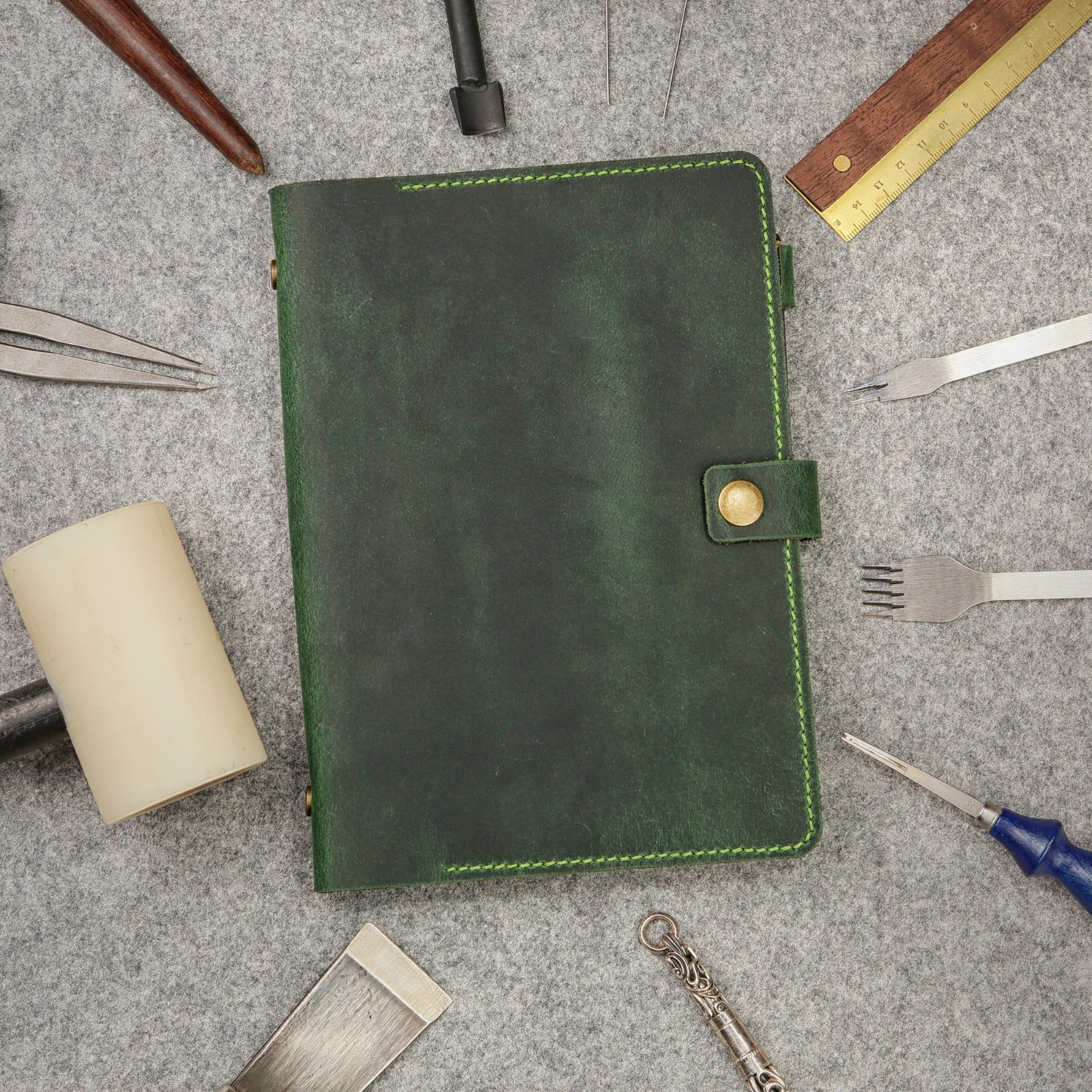 Personalised A5 A6 Leather Refillable Planner Binder 6 Ring Travelers Journal