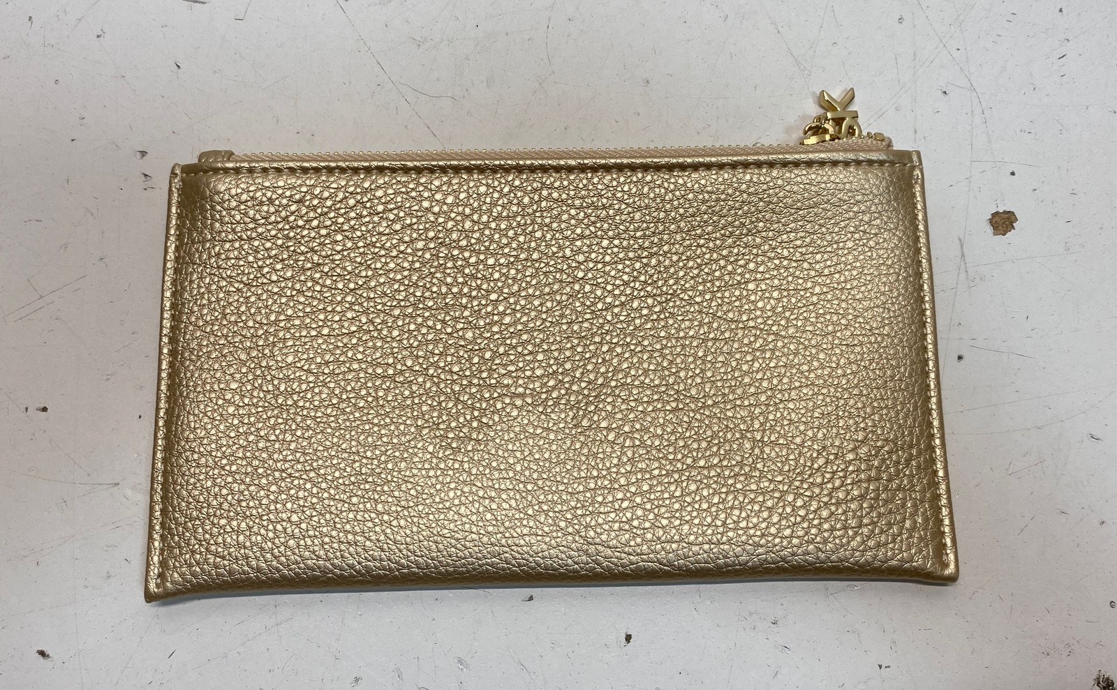 Suzanne Kalan Metallic Gold Pebbled Leather Jewelry Travel Case Set Box Dust Bag