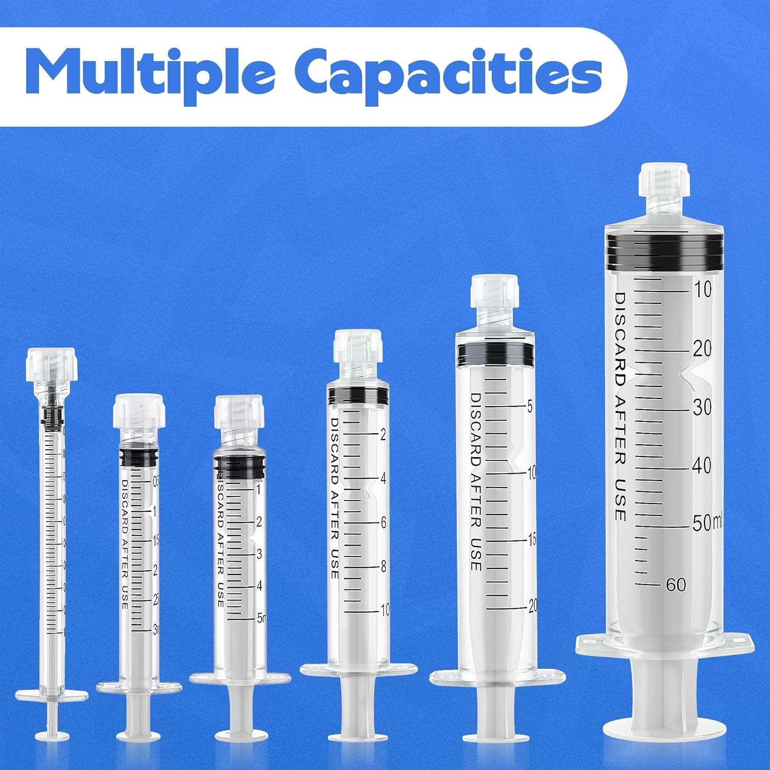 1mL Luer Lock Syringes without Needle – Syringe with Cap, Sterile 1ml