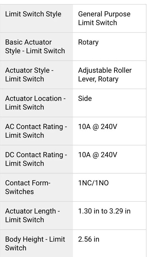 LIMIT Switch ZCY45 Telemecanique XCKP2145G11 Adjustable ROTARY LEVER shps frm US