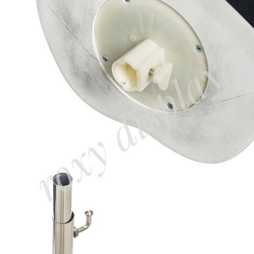 Adult Male Matte Black Plastic Mannequin Torso Egg Head with Base