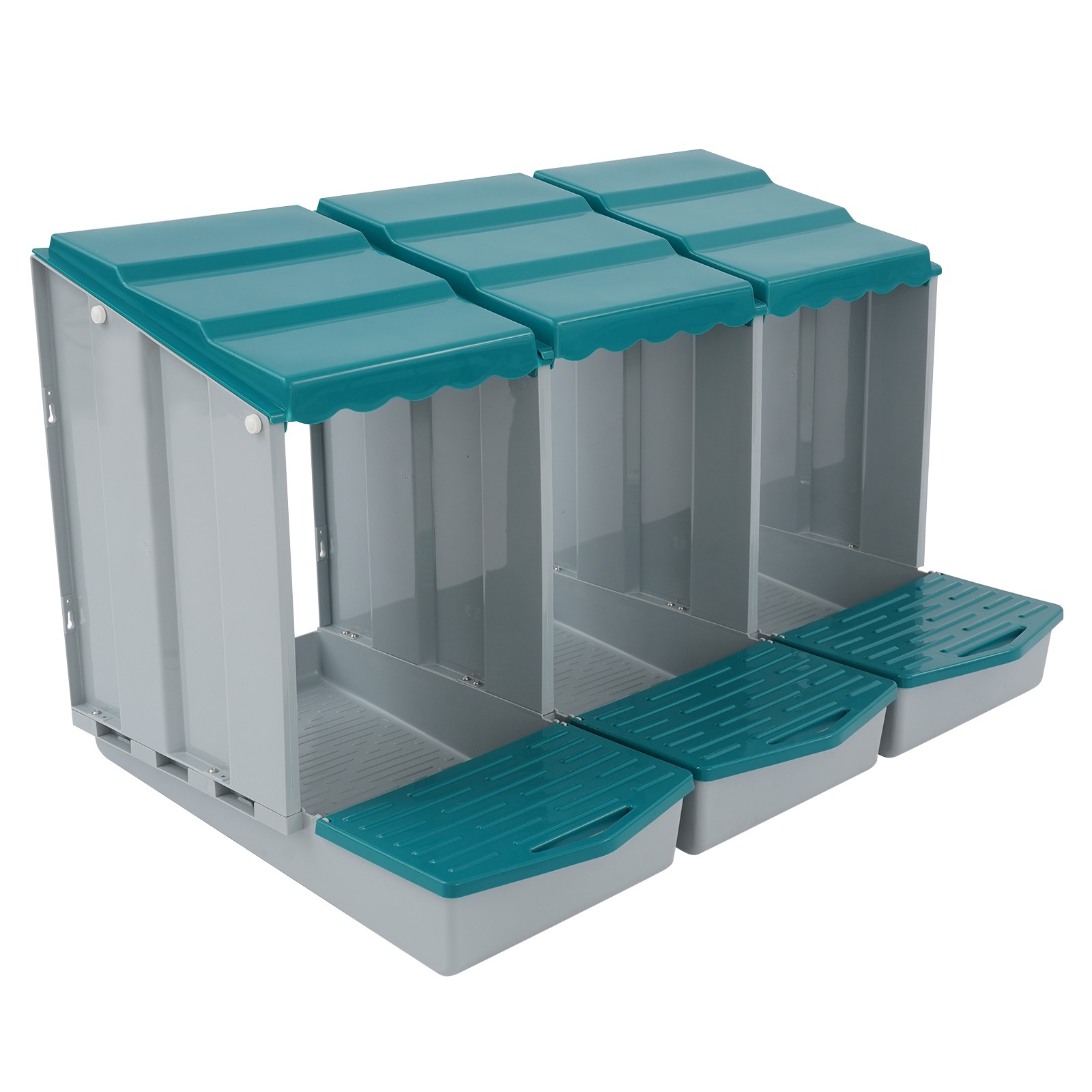 Chicken Nest Boxs, 3-Compartment Chicken Nesting Box, Chicken Laying Box with Eg