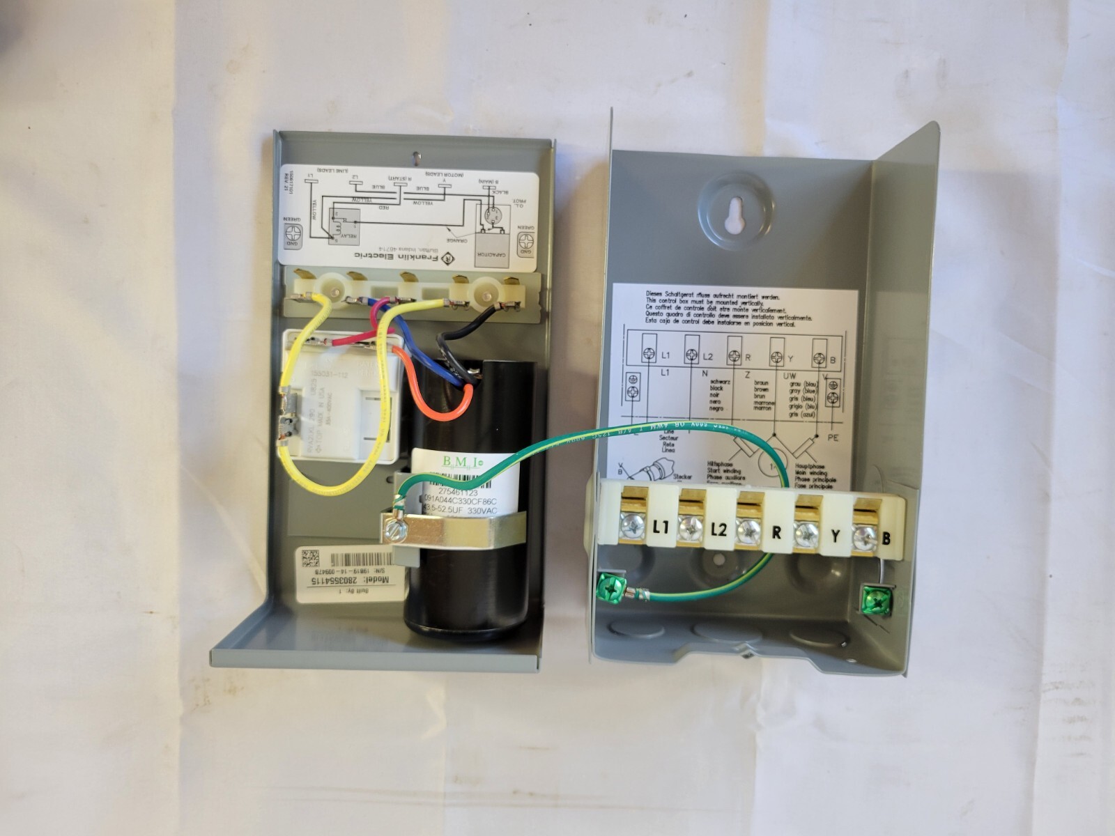 Franklin Electric 0.5 HP 50 Hz 220V Control Box 2803554115