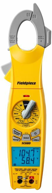 Fieldpiece SC680 Wireless Power Clamp Meter – True RMS – Phase Rotation