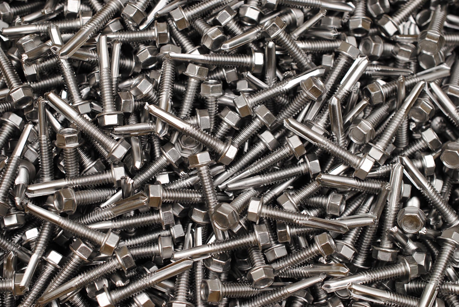 (250) Tek 5 Stainless Steel 12-24 x 1-1/4 Hex Washer Head Self-Drilling HD Screw